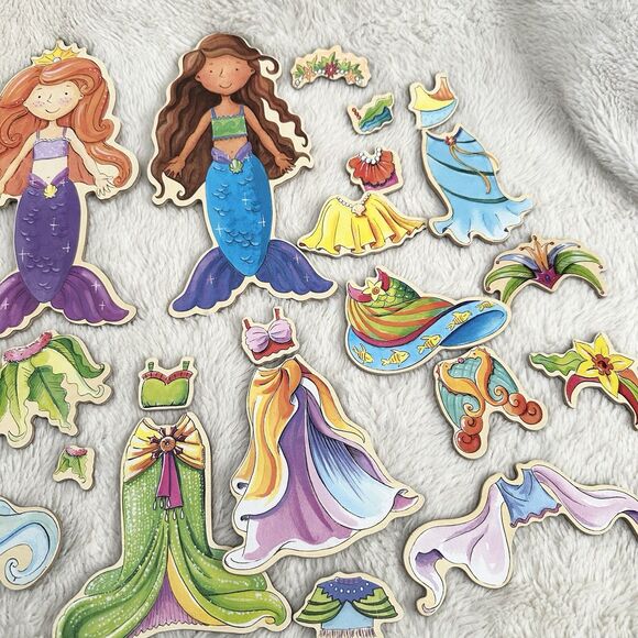 Shure Magnetic Dress Up Mermaids Mix N Match Outfits Dress Up Play Toy - Picture 4 of 8